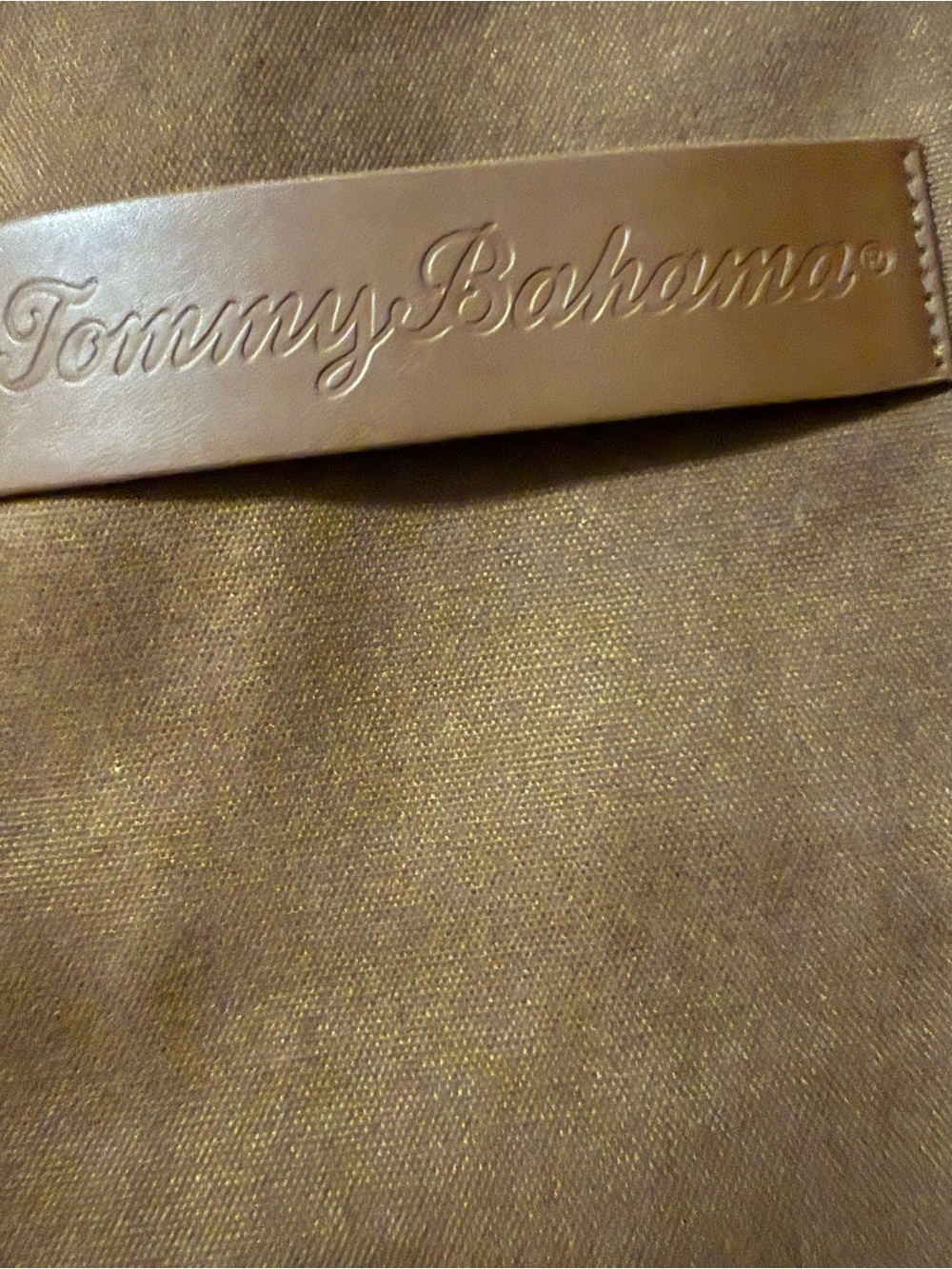 Tommy Bahama NWOT Brown Canvas Weekender Duffel Bag - Picture 2 of 5